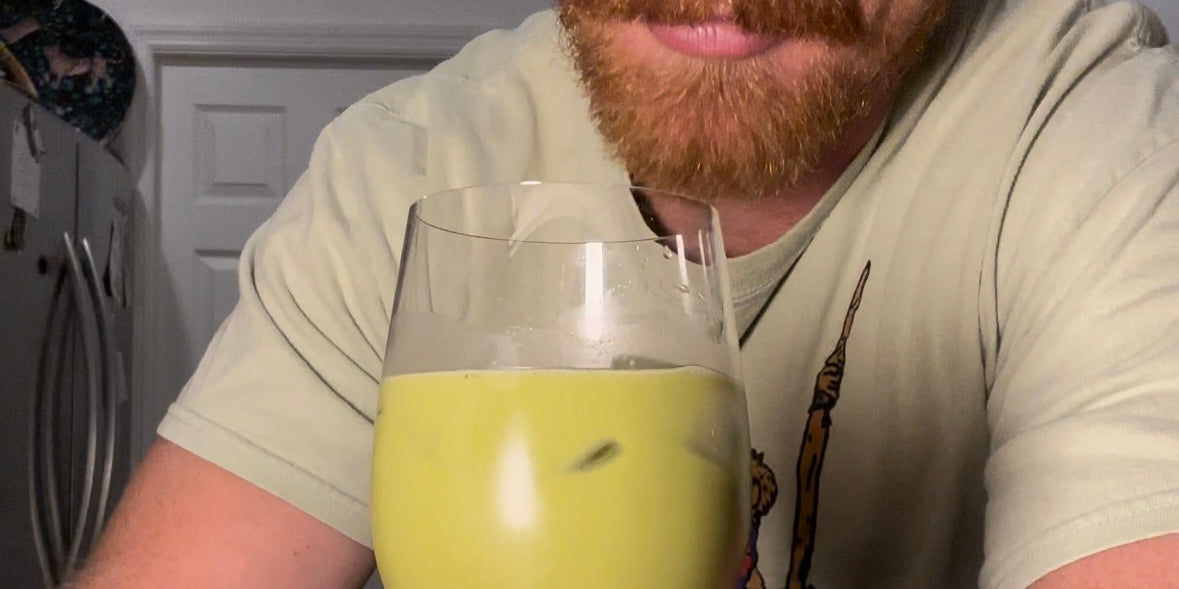 Toasted Almond Milk Iced Matcha Latte