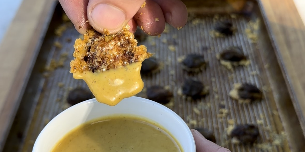 Parmesan Crusted Smoked Brussel Sprouts