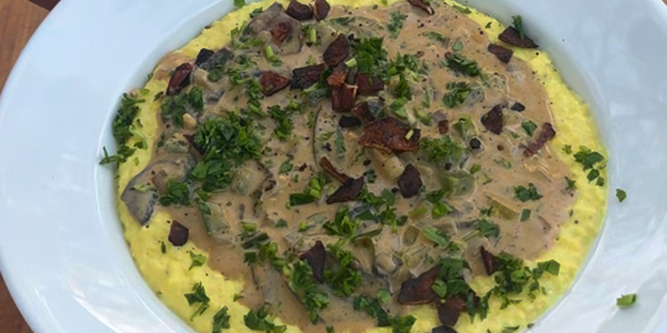 Mushroom Bacon and Grits