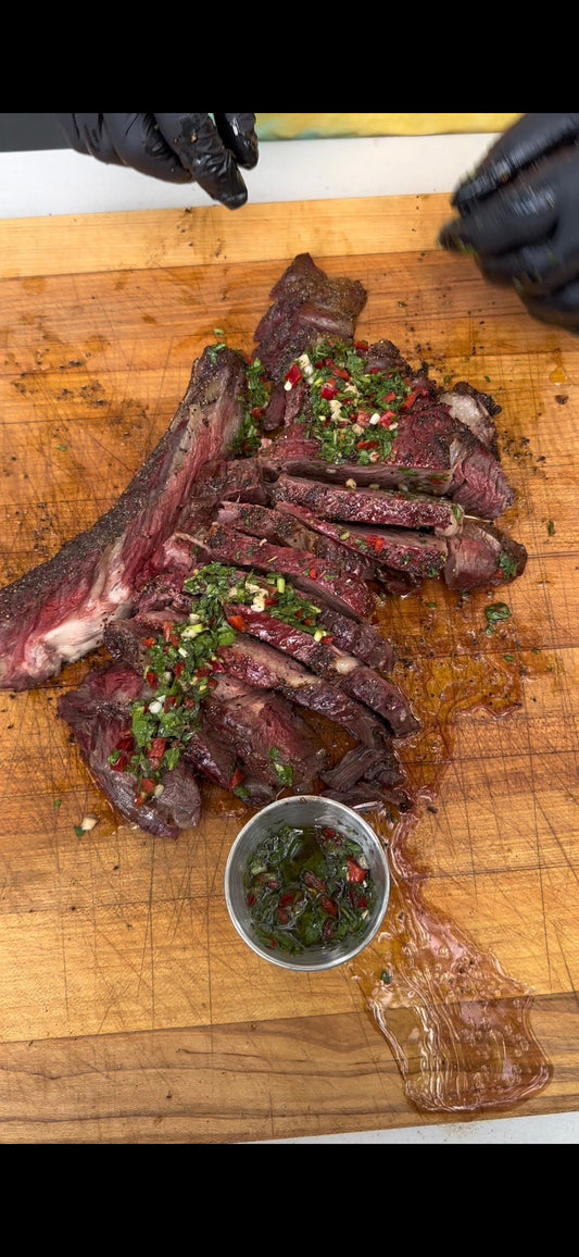 Smoked Ribeye with Chimichurri